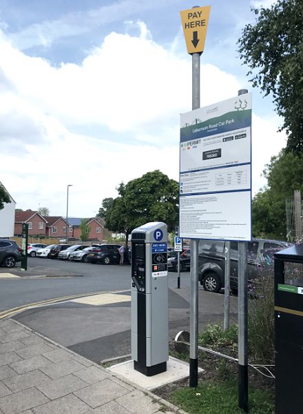 One of the new parking paypoints