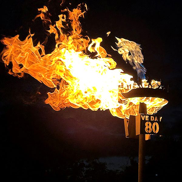 The beacon was lit for VE Day 80