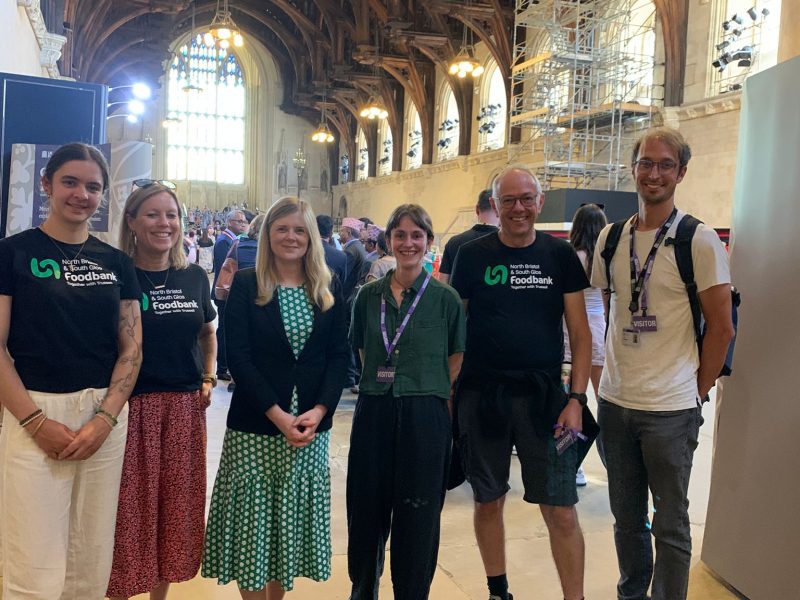 Claire Hazelgrove MP met with volunteers from the local foodbanks
