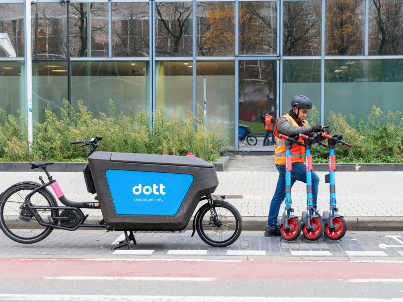 A campaign is launched to encourage safe scooting. Picture credit Dott