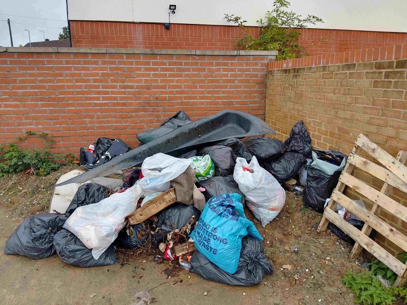 The council shared an image of all the rubbish that the woman dumped
