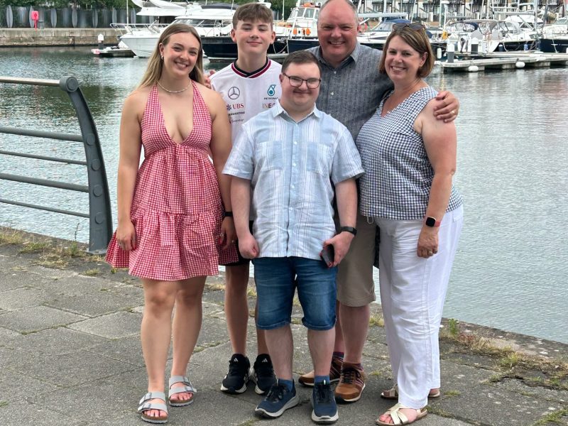 The Morris family, including Calum